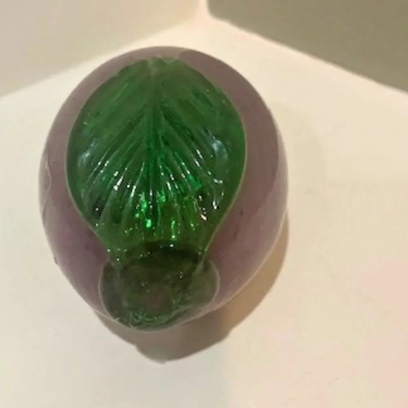 Italian Hand‎ Blown Glass Eggplant Decor - Picture 2 of 3